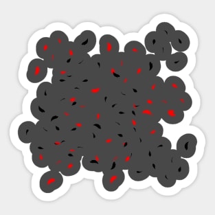 red and black leaves Sticker